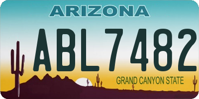 AZ license plate ABL7482