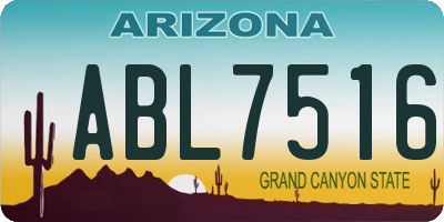 AZ license plate ABL7516