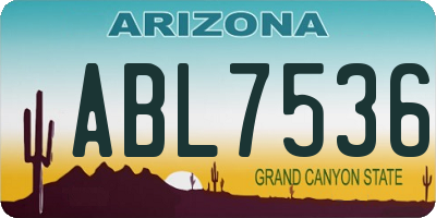 AZ license plate ABL7536