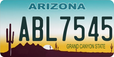 AZ license plate ABL7545