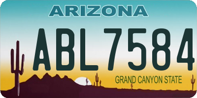 AZ license plate ABL7584
