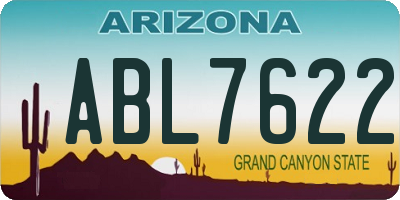 AZ license plate ABL7622