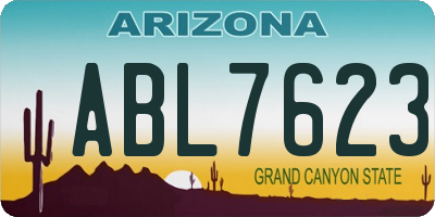 AZ license plate ABL7623