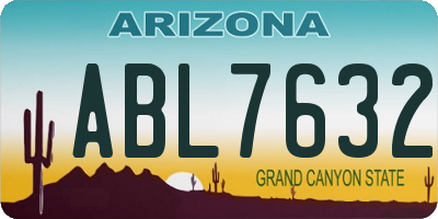 AZ license plate ABL7632