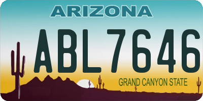 AZ license plate ABL7646
