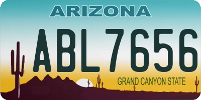 AZ license plate ABL7656