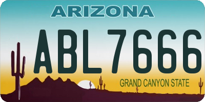 AZ license plate ABL7666