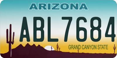 AZ license plate ABL7684