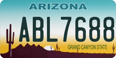 AZ license plate ABL7688