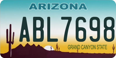 AZ license plate ABL7698