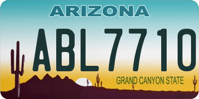 AZ license plate ABL7710
