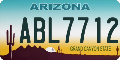 AZ license plate ABL7712