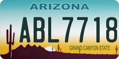 AZ license plate ABL7718
