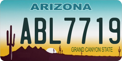 AZ license plate ABL7719