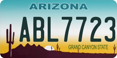 AZ license plate ABL7723