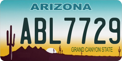 AZ license plate ABL7729