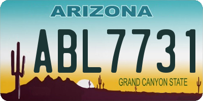 AZ license plate ABL7731