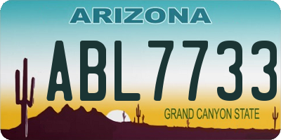 AZ license plate ABL7733