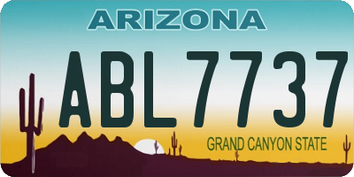 AZ license plate ABL7737