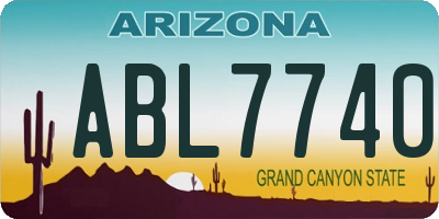 AZ license plate ABL7740