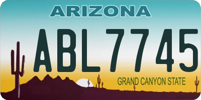 AZ license plate ABL7745