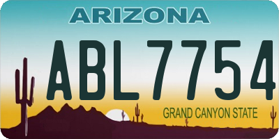 AZ license plate ABL7754