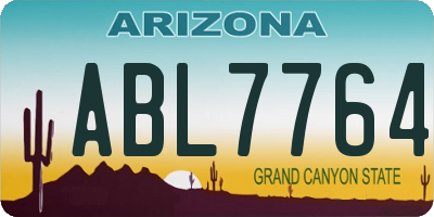 AZ license plate ABL7764