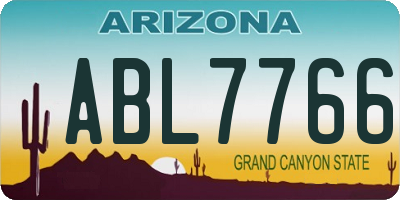 AZ license plate ABL7766
