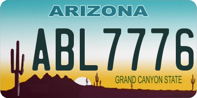 AZ license plate ABL7776