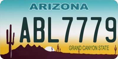 AZ license plate ABL7779