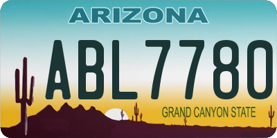 AZ license plate ABL7780