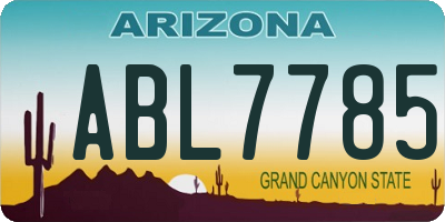 AZ license plate ABL7785
