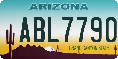 AZ license plate ABL7790