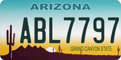 AZ license plate ABL7797