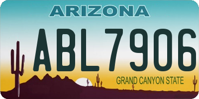 AZ license plate ABL7906