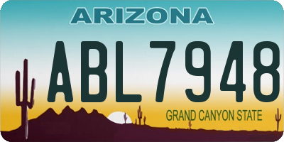 AZ license plate ABL7948