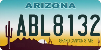 AZ license plate ABL8132