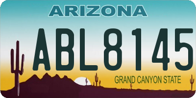 AZ license plate ABL8145