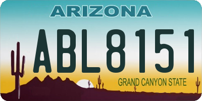 AZ license plate ABL8151