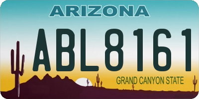 AZ license plate ABL8161