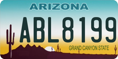 AZ license plate ABL8199