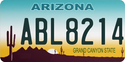 AZ license plate ABL8214