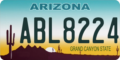 AZ license plate ABL8224