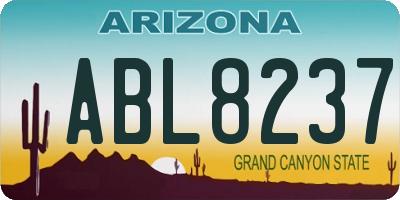 AZ license plate ABL8237