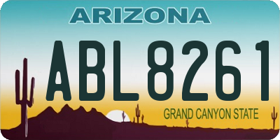 AZ license plate ABL8261