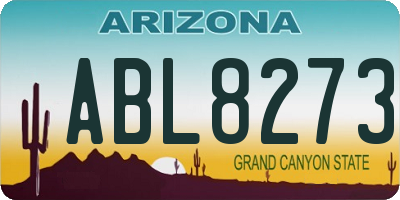 AZ license plate ABL8273