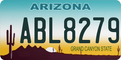 AZ license plate ABL8279