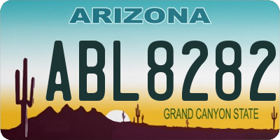 AZ license plate ABL8282