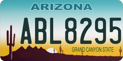 AZ license plate ABL8295