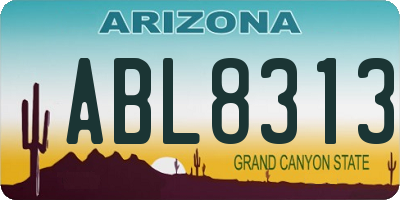 AZ license plate ABL8313